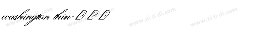 washington thin字体转换
